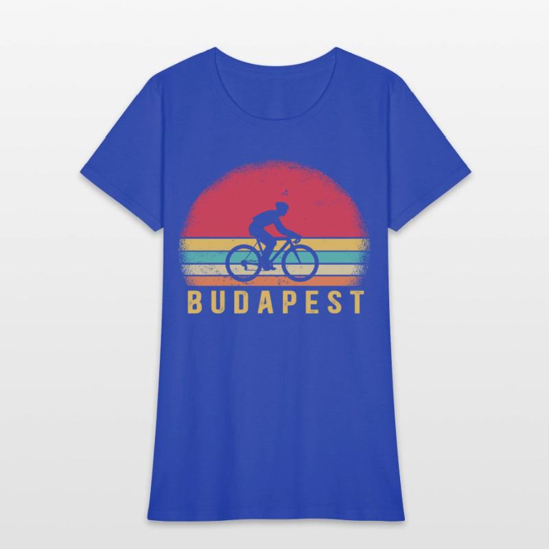 Vintage Retro Bike Cyclist Budapest Hungary