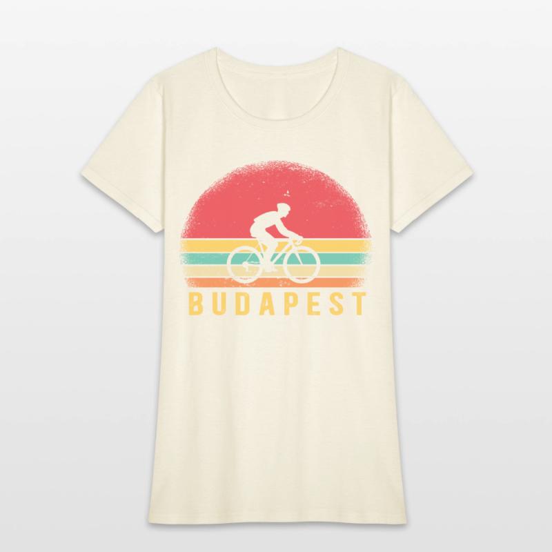 Vintage Retro Bike Cyclist Budapest Hungary