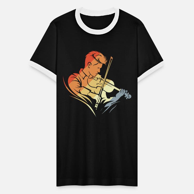 Violin Boy Sketch Retro Style