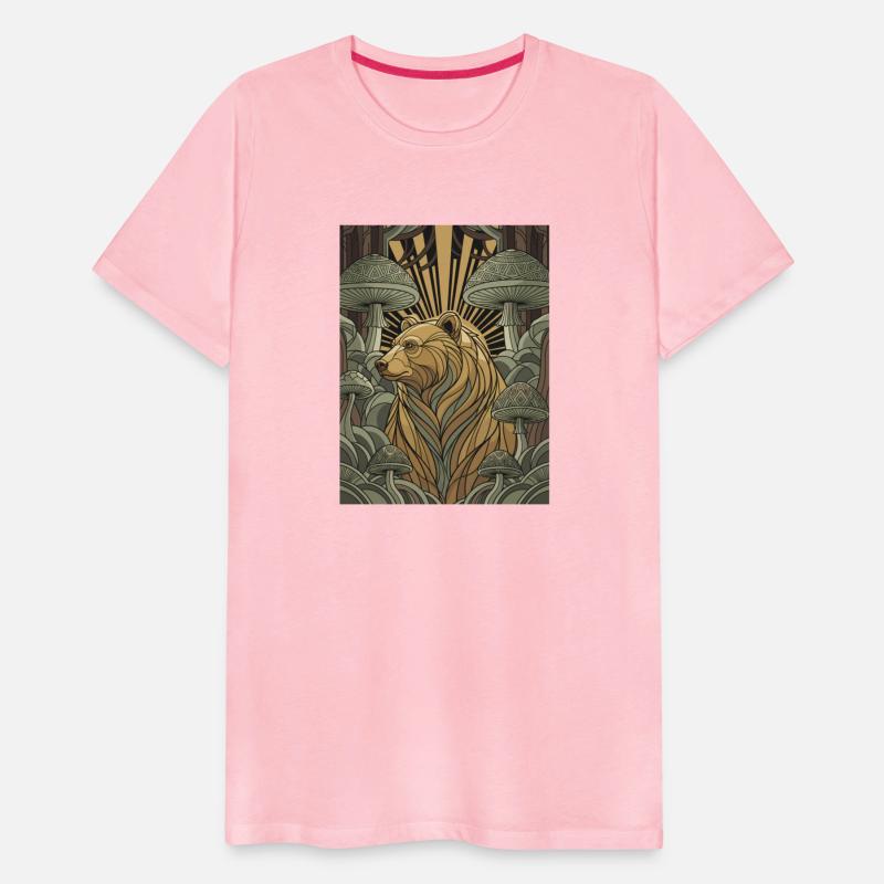 Whimsical Forest Bear Art Nouveau