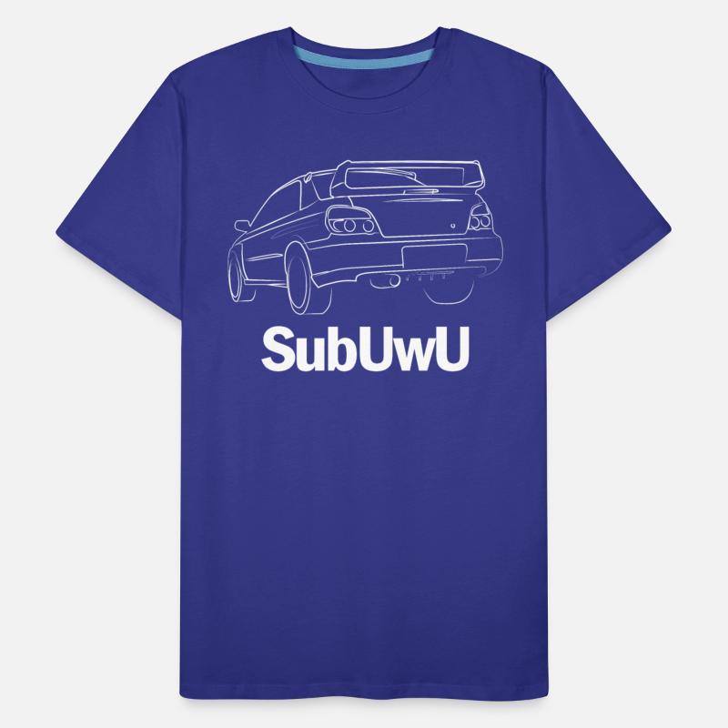 White subuwu impreza wrx sti jdm lover car outline