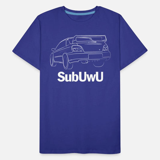 White subuwu impreza wrx sti jdm lover car outline