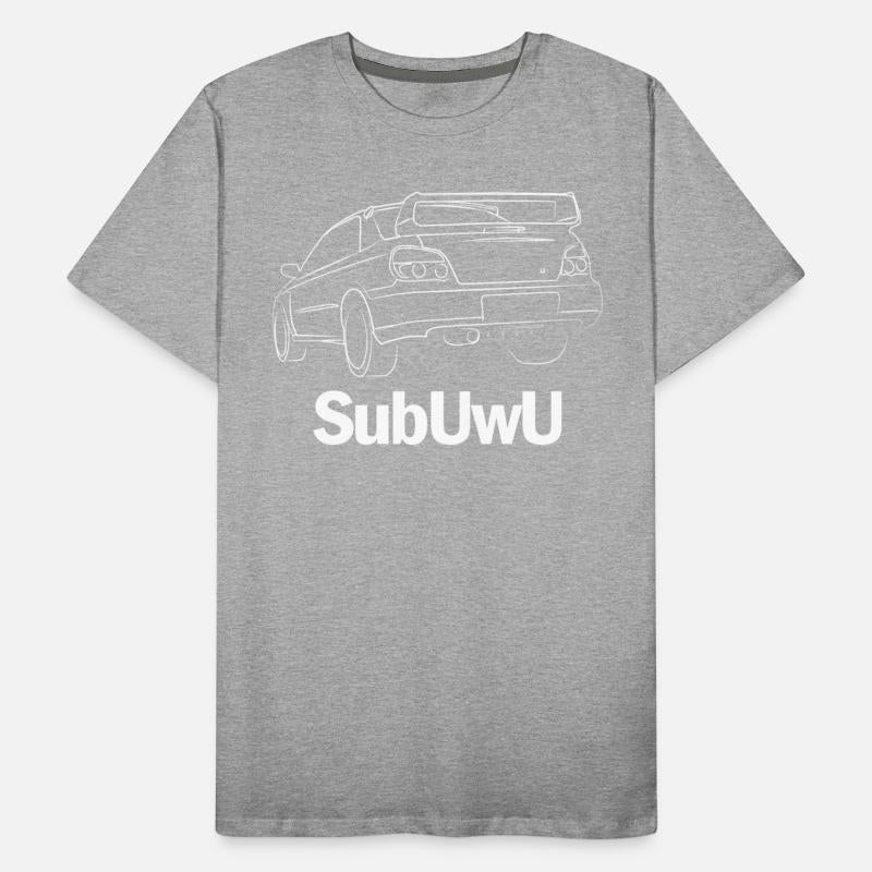 White subuwu impreza wrx sti jdm lover car outline