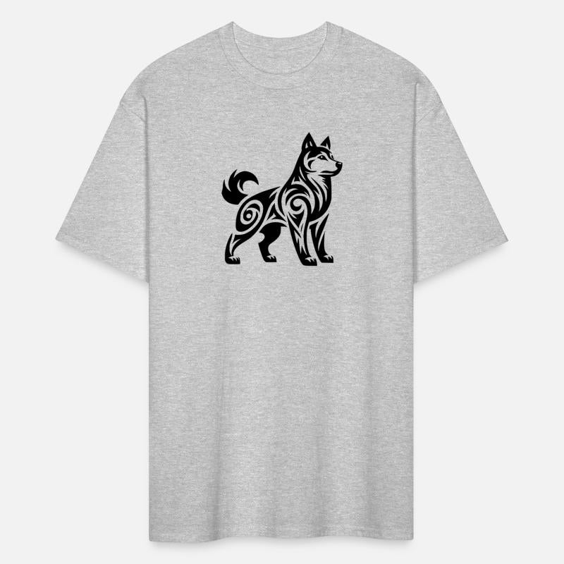 Wolf With Tribal Pattern Mystic Husky Dog