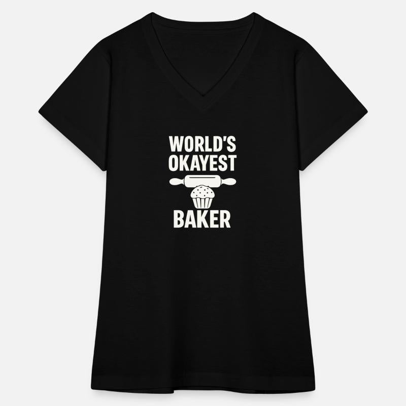 World’s Okayest Baker – Funny Baking Gift Shirt