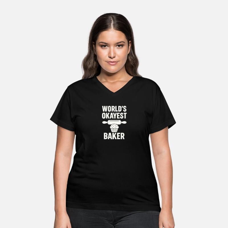 World’s Okayest Baker – Funny Baking Gift Shirt
