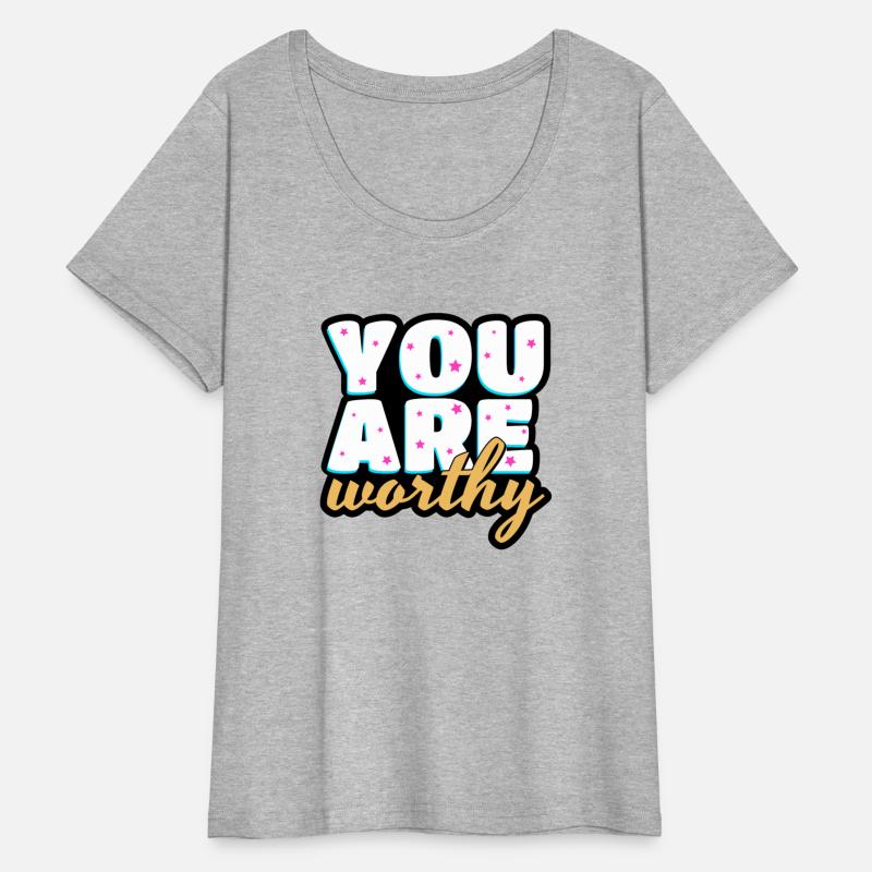 You are worthy cute text design