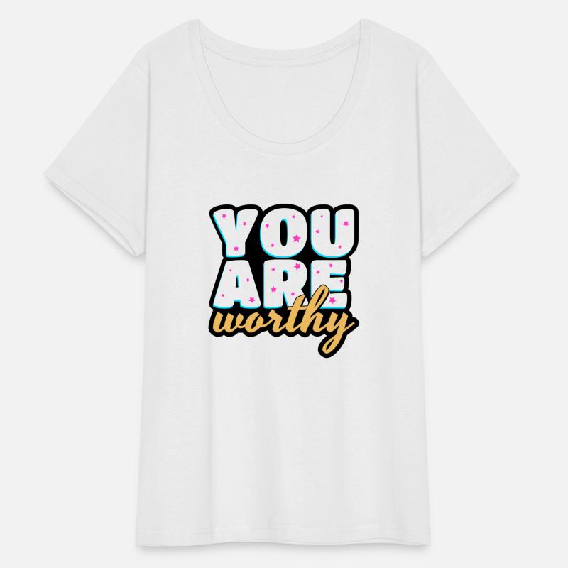 You are worthy cute text design