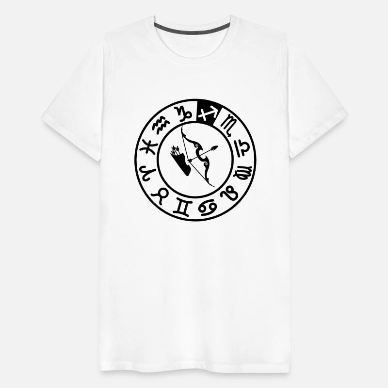 Zodiac sign Sagittarius in circle of twelve signs